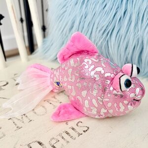 WEBKINZ Lil' Kinz Pink Glitter Fish, Ganz, Animal, Plush, Nice Condition NO CODE